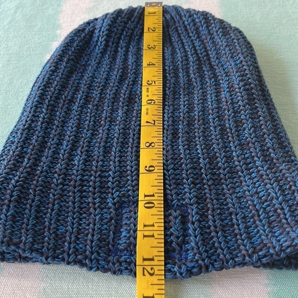 Love Your Melon Blue & Black Knit Beanie Hat Made in USA - Picture 7 of 7